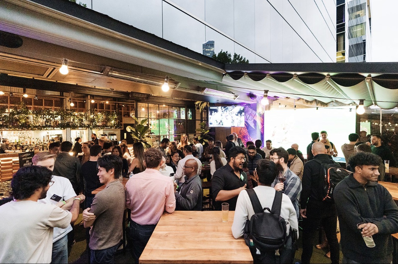 Event crowd cheering at a live experience